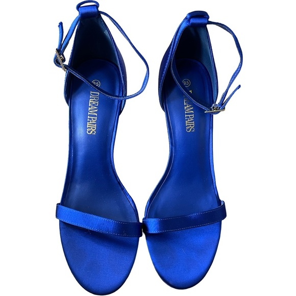 Dream Pairs Royal Blue Silky Bow Stiletto Heels Women’s Size 9.5 - Picture 10 of 16